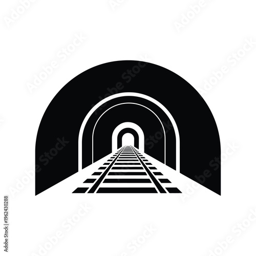 Tunnel Icon for Transportation or Infrastructure