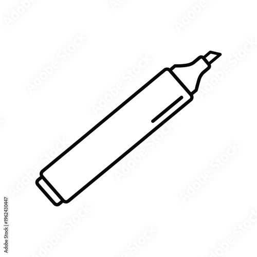 Highlighter Pen Icon for Education or Office Use