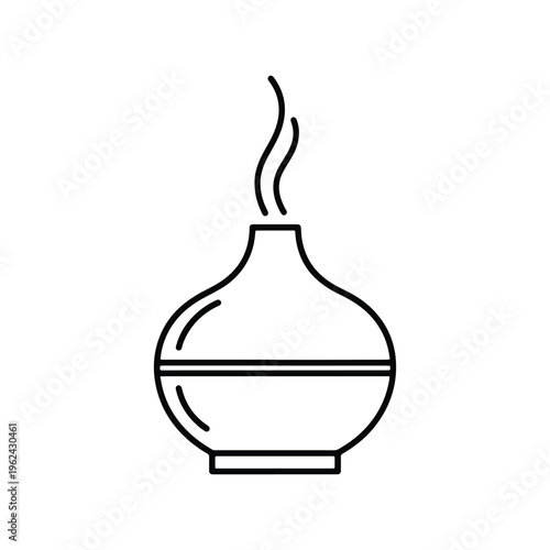 Incense Burner Icon for Relaxation or Aromatherapy