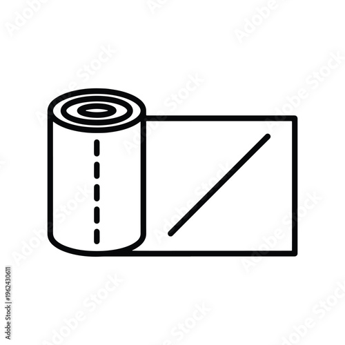 Roll of Paper Icon for Office Supplies