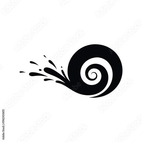 Spiral Shell Icon for Nature or Marine Life
