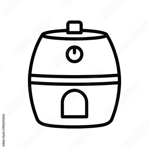 Air Fryer Kitchen Appliance Icon for Healthy Cooking