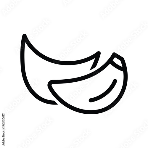 Banana Peel Icon for Recycling or Waste Management