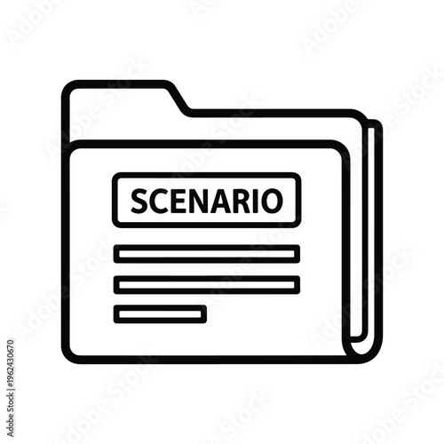 Scenario Document Icon for Planning or Strategy
