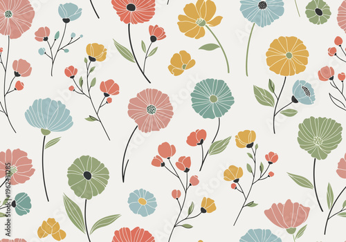 Soft pastel floral background with a light and airy aesthetic appeal