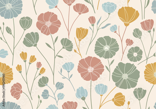 Soft and elegant floral motif with a timeless and soothing visual style