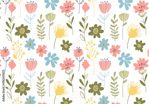 Bright floral artwork with a cheerful and uplifting natural atmosphere