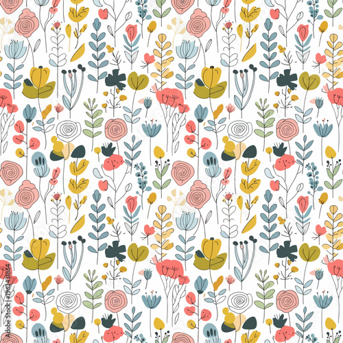 Gentle floral composition evoking calm peaceful moments surrounded by blooming nature