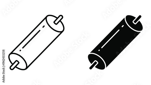 Illustration of two different types of cylindrical mechanical seals or bushings