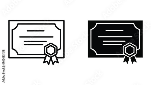 Two contrasting certificate designs with and without background color