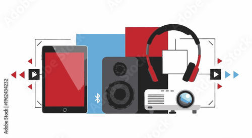 Electronic Devices Headphones and Accessories Modern Technology.