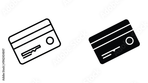 Comparison of a regular credit card and a contactless payment card design