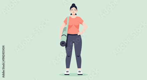 Woman Exercising with Dumbbell in Hand.
