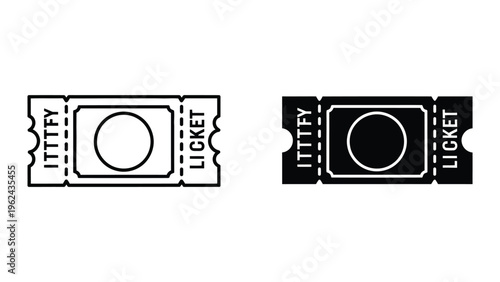 Contrast comparison of traditional and modern movie or event tickets design