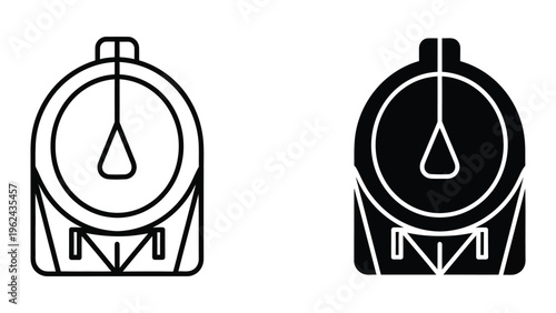 Contrasting styles of steam locomotive front views in black and white silhouettes