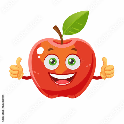 lustiger Apfel, Daumen hoch