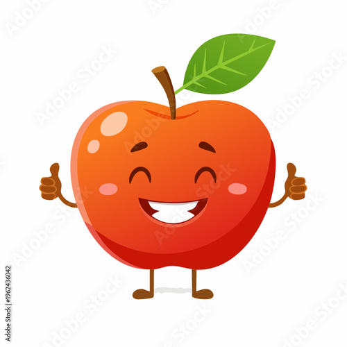 lustiger Apfel, Daumen hoch