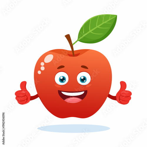 lustiger Apfel, Daumen hoch