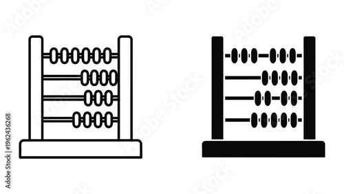 Comparison of a traditional abacus and a modern soroban abacus design