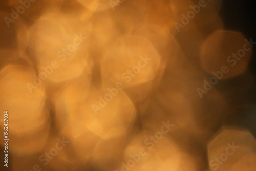 Warm Golden Bokeh Lights Background with Medium Soft Circular Glow