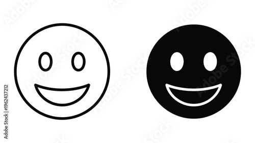 Contrasting emojis of joy with different background and foreground styles