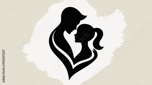 Eternal Embrace: A silhouette of a couple in a tender embrace, symbolizing love, connection, and the strength of a bond that endures throughout time.
