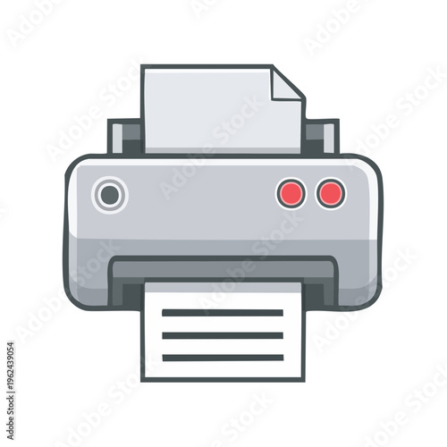 Modern printing machine with paper output and input