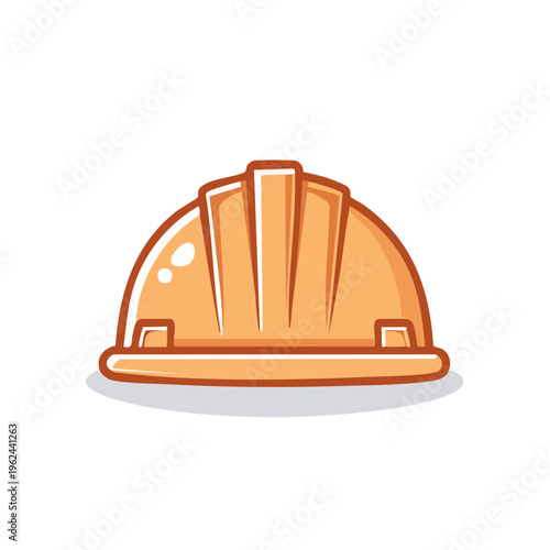 Orange construction hard hat safety helmet protective headwear for workers on building sites and industrial settings