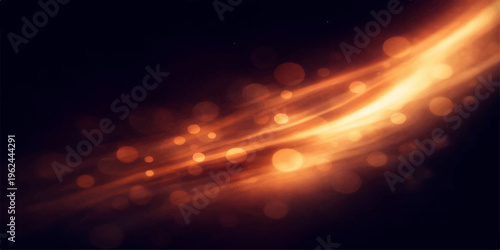 Vibrant abstract orange fire background featuring a glowing sun flare and hot energy flames erupting through dark space with bright red starlight textures