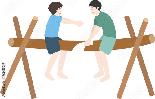 traditional sport gebuk bantal