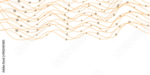 Flawless golden line with abstract white background.