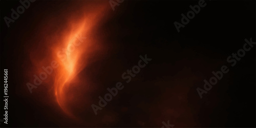 A warm orange flame burns with hot energy and glowing texture, creating a flickering motion of red light and dark smoke in a looping fireplace animation