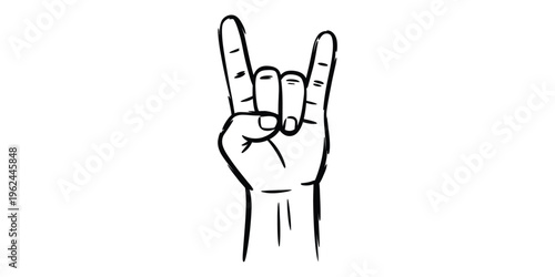 hand gesture rock on sign