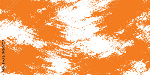 An abstract grunge background featuring orange and yellow watercolor paint blots creates a hot fire flame texture design on paper for a modern art wallpaper backdrop