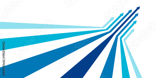 Sense of perspective arrows, growth meaning. 