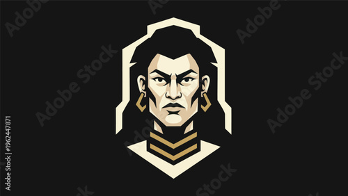Stylized portrait of a confident figure