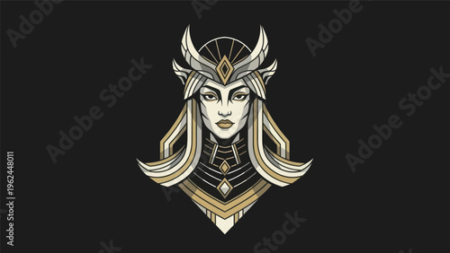 Stylized portrait of a noble figure