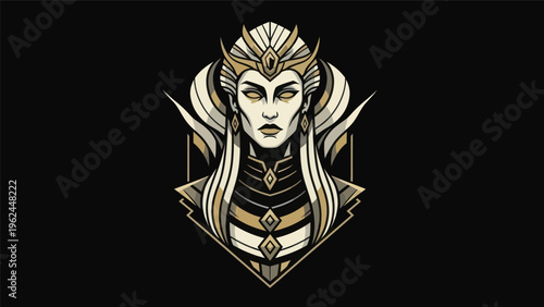 Stylized portrait of a noble figure