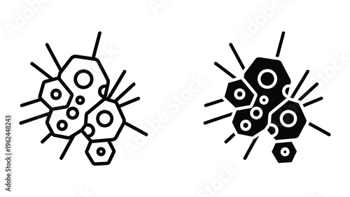 Contrasting visual representation of molecular structures with varying fill styles