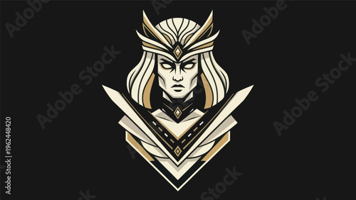 Stylized portrait of a noble figure