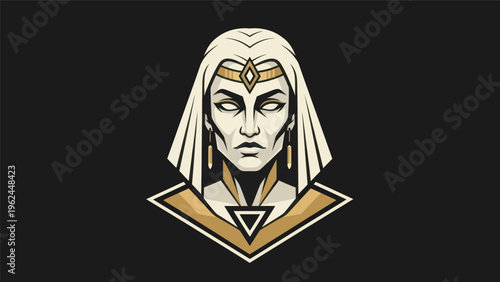Stylized portrait of a noble figure