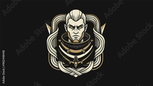 Stylized portrait of a noble figure