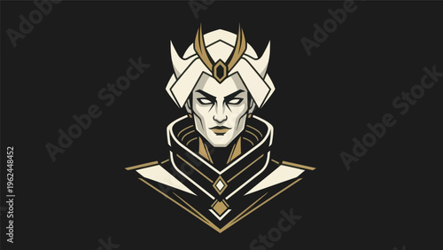 Stylized portrait of a noble figure