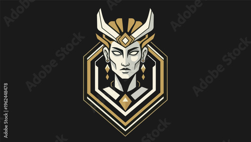 Stylized portrait of a noble figure