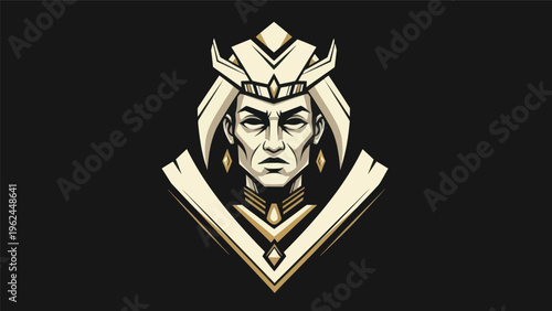 Stylized portrait of a noble figure