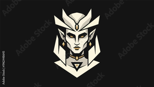 Stylized portrait of a noble figure