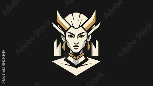 Stylized portrait of a noble figure