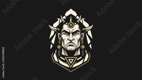 Stylized portrait of a noble figure