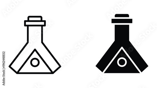 Comparison of a standard flask and a heated or insulated laboratory flask