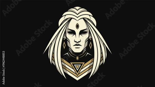 Stylized portrait of a noble figure